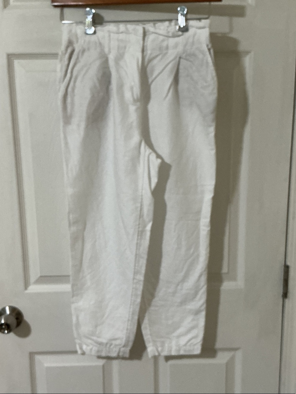 Loft, white linen pants size extra small petite